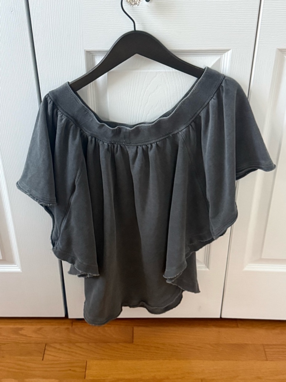 Free People Kiss Me Sweatshirt in Black/Gray - Picture 3 of 4
